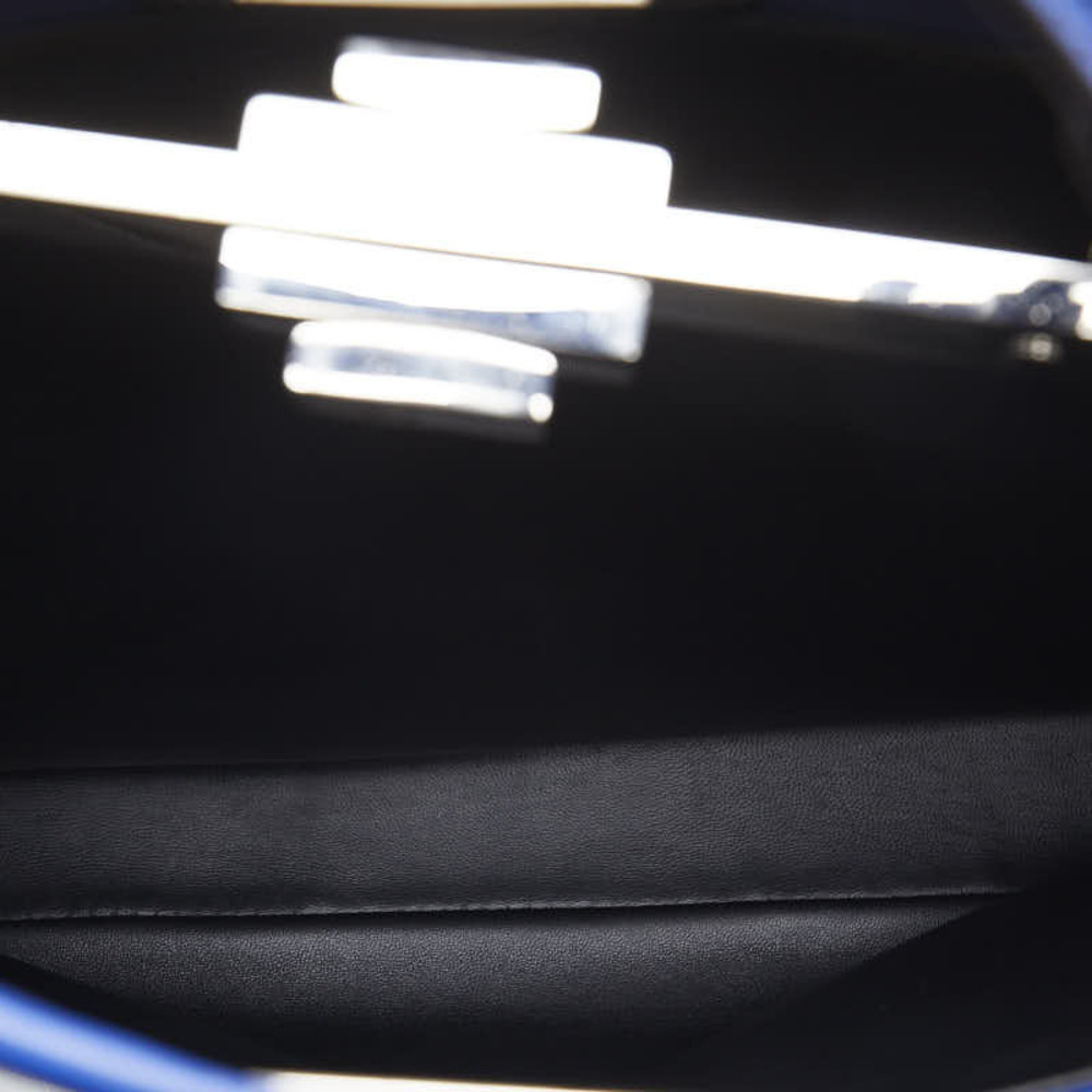 Fendi Peekaboo Monster Eyes Handbag Shoulder Bag 2way Navy Leather - Picture 5 of 8